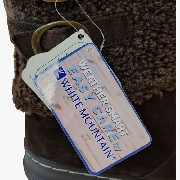 White Mountain Frosted Brown Suede Weather Smart Pull-On Ankle Boot Size 6 - Picture 8 of 10